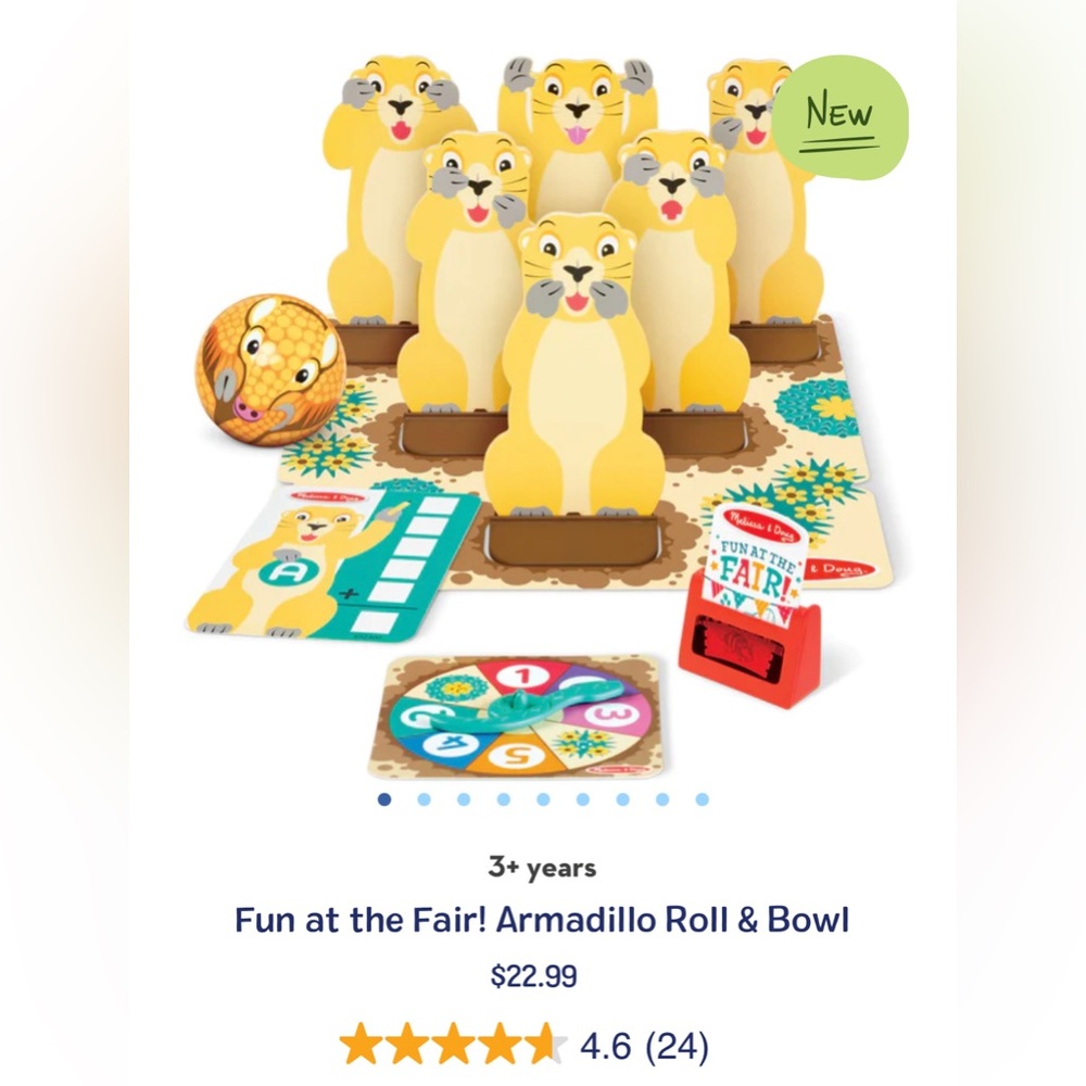 Melissa and Doug fun at the fair roll and bowl toy